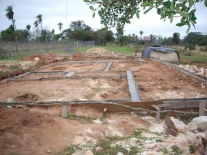 Fundamentstreifen werden gelegt